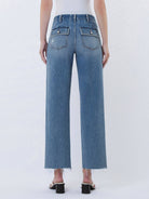 Flying Monkey - High Rise Patch Pocket Slim Wide Leg - Fantasy - happenstance.