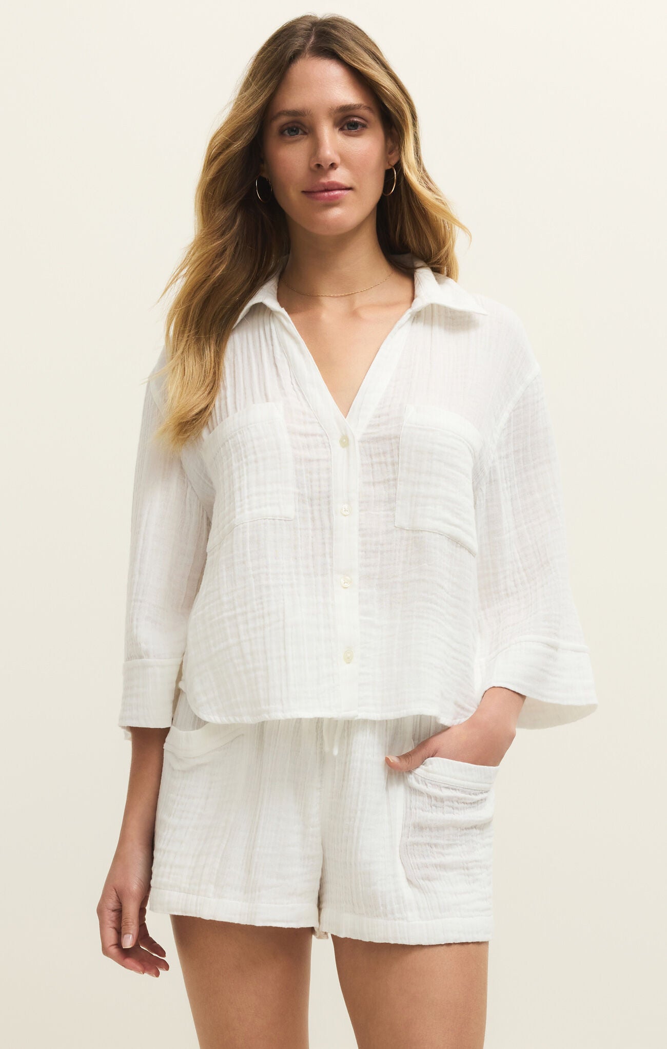 Z Supply - Helena Shirt - White - happenstance.