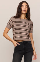 Grey striped sweater tee 