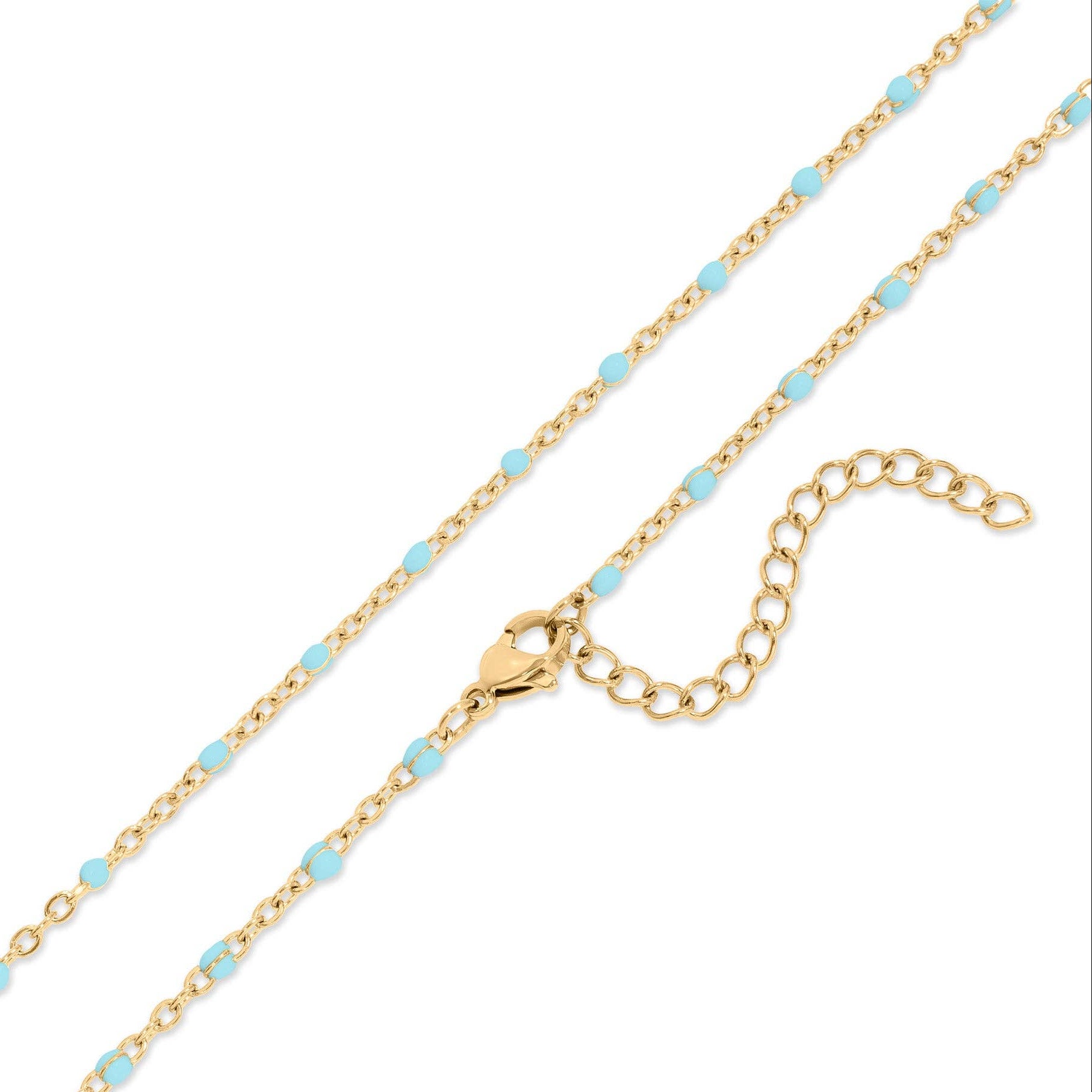 Turquoise Chain Necklace - Gold - happenstance.
