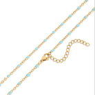 Turquoise Chain Necklace - Gold - happenstance.