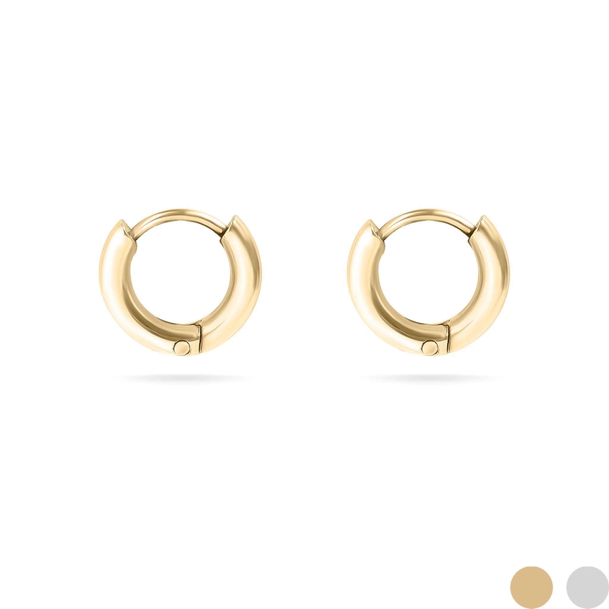 Minimalist Thin Huggie Gold Earrings - happenstance.