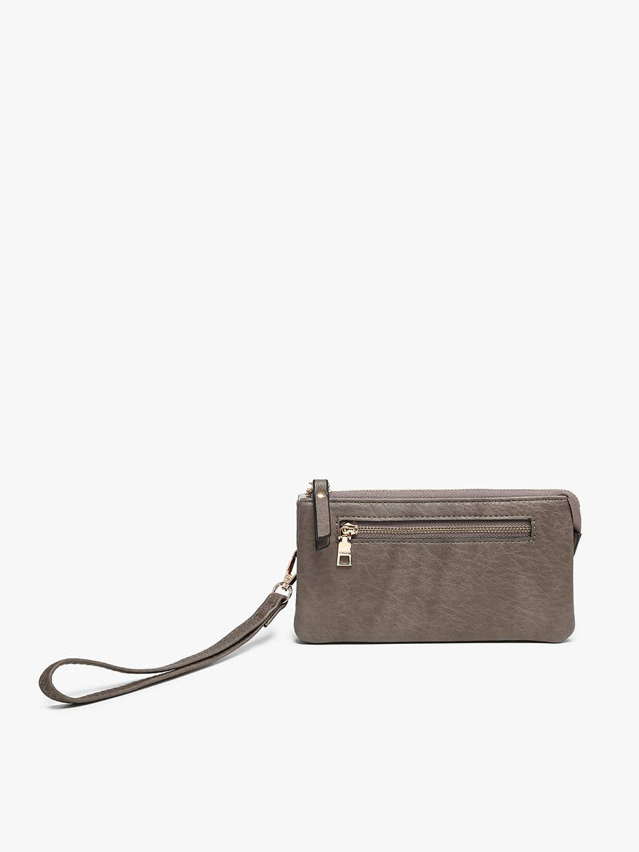 Grey wristlet wallet 