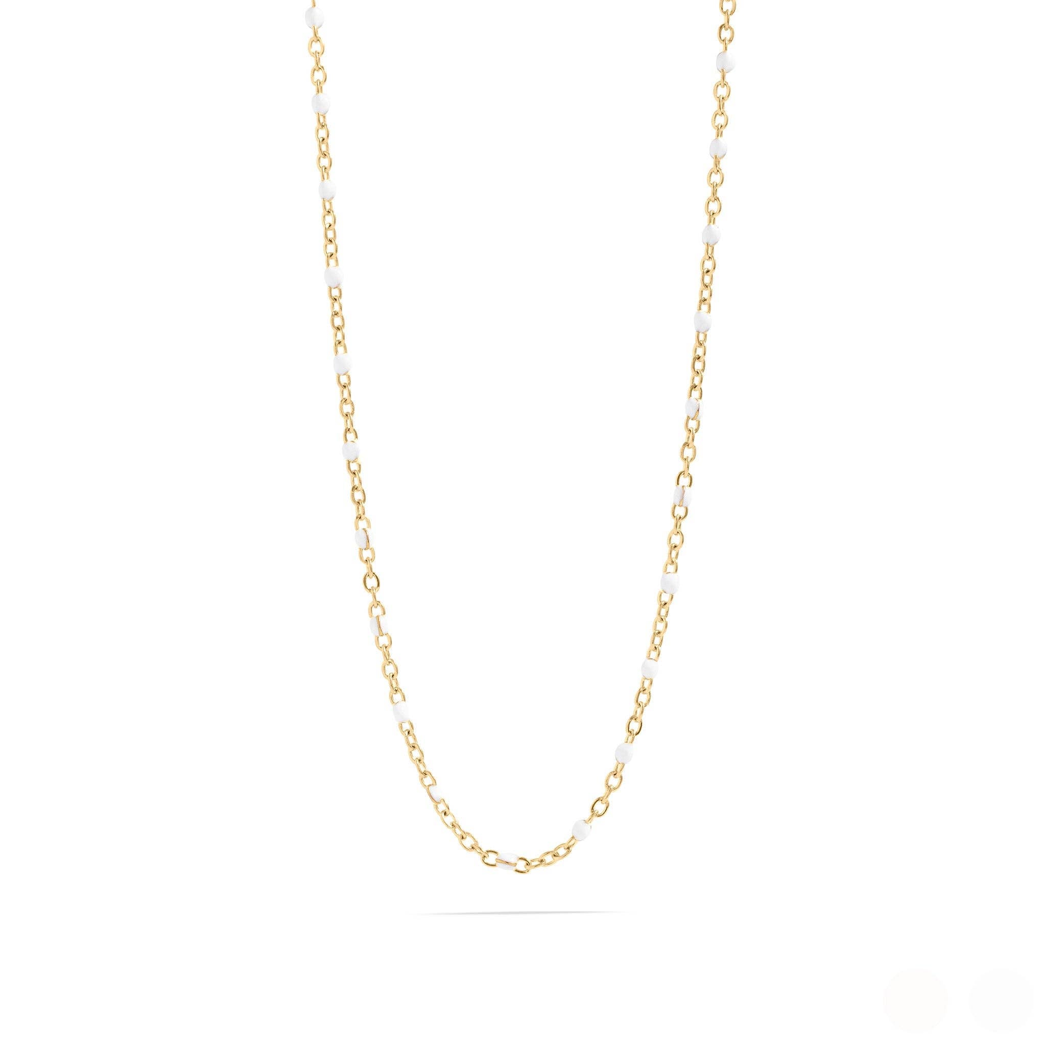 White Confetti Chain Necklace - Gold - happenstance.