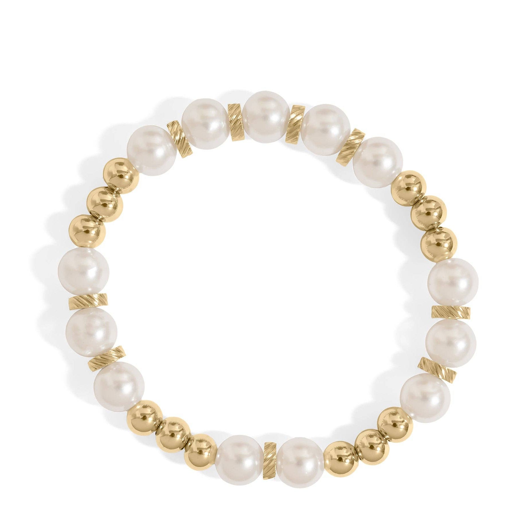 Kiska Glass Pearl Bracelet - Gold - happenstance.