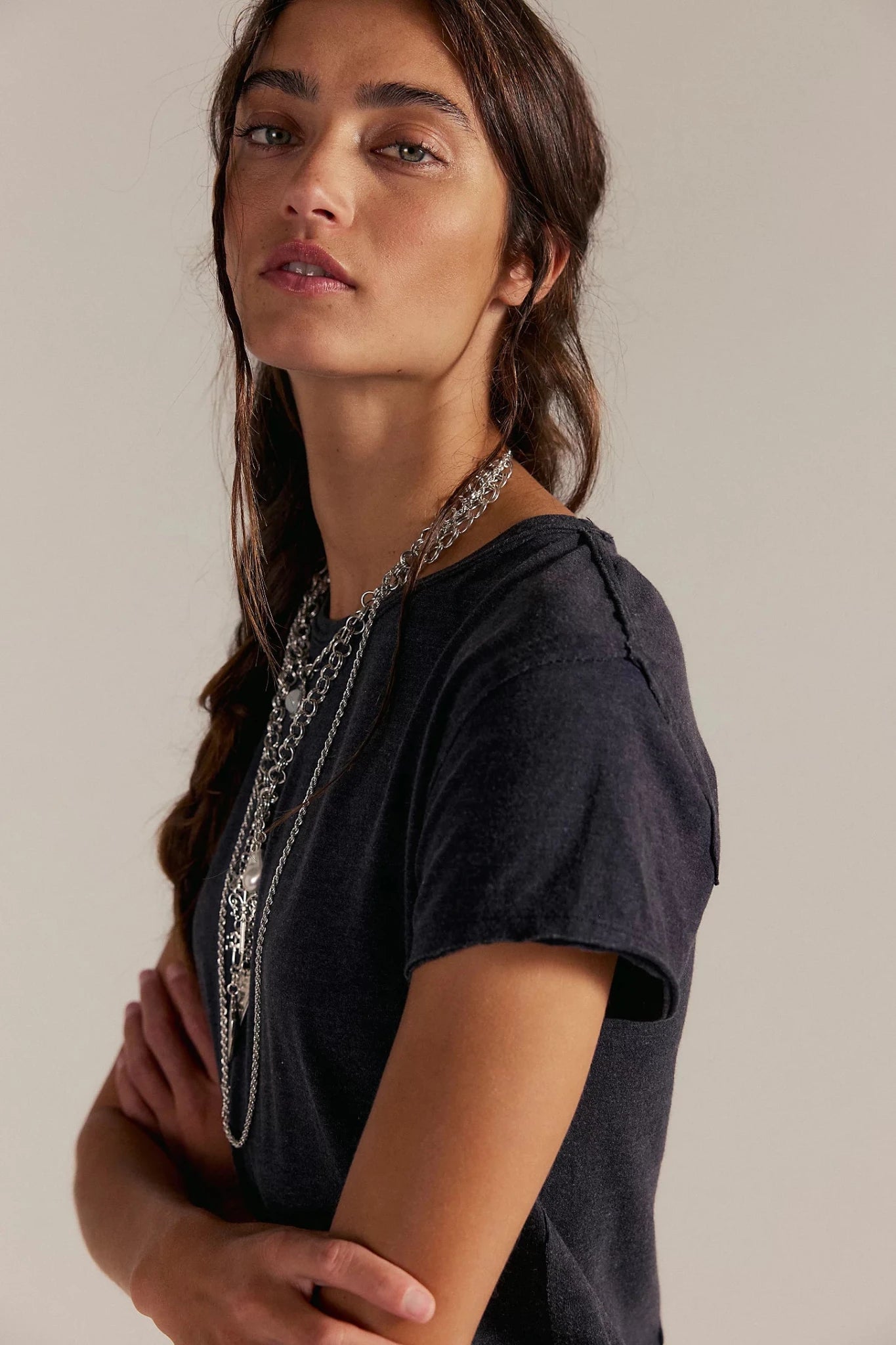 Free People - Nova Tee - Black - happenstance.
