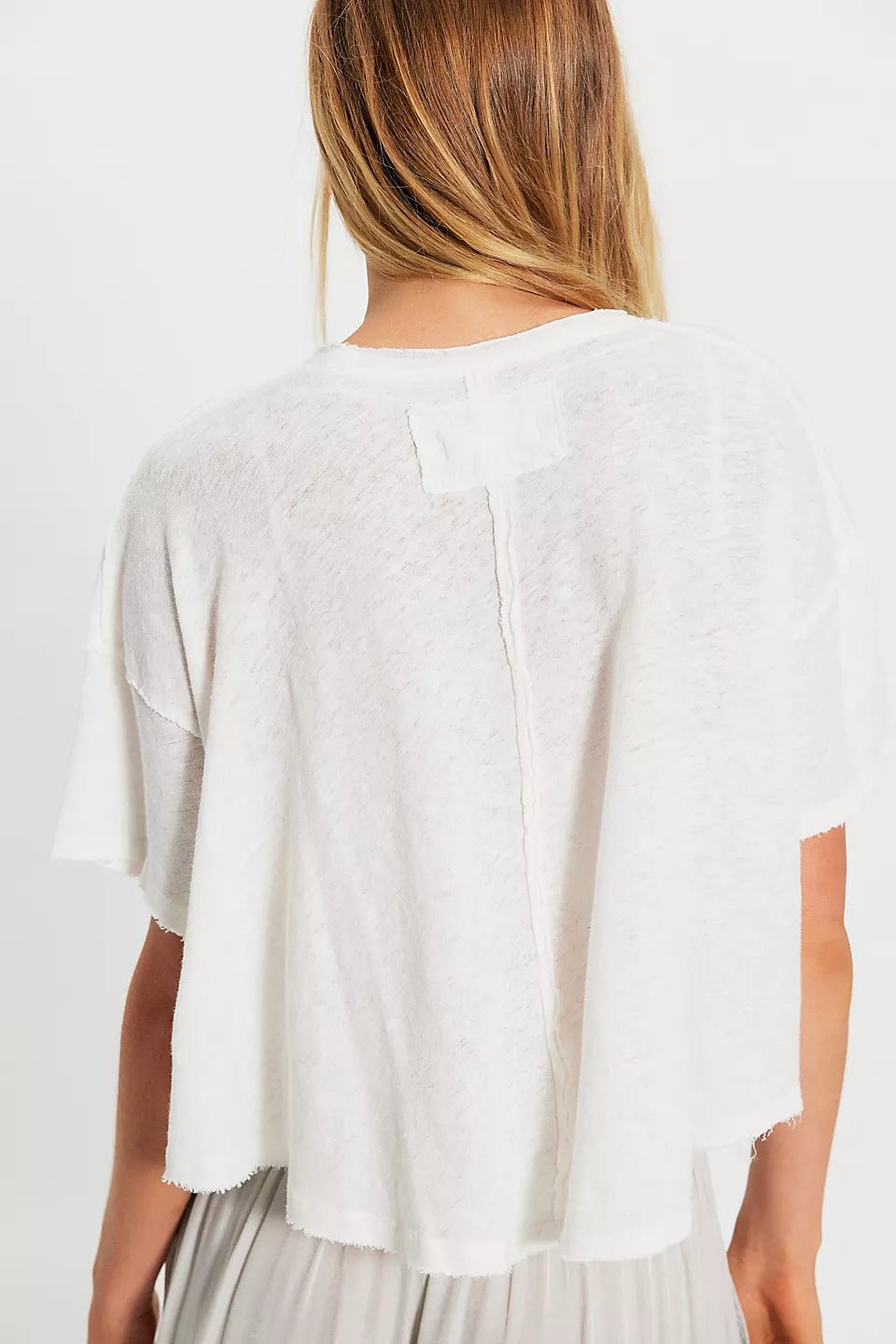 Free People - Elsie Swing Tee - Whisper White - happenstance.