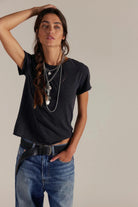 Free People - Nova Tee - Black - happenstance.