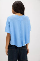 Free People - Elsie Swing Tee - Blissful Blue - happenstance.