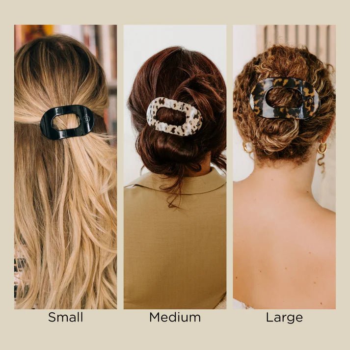 Teleties Medium Flat Round Hair Clip - Tortoise - happenstance.