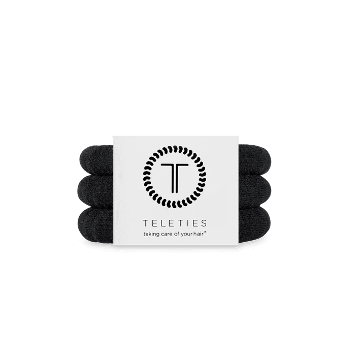 Teleties Large Nylon Hair Ties - Jet Black - happenstance.