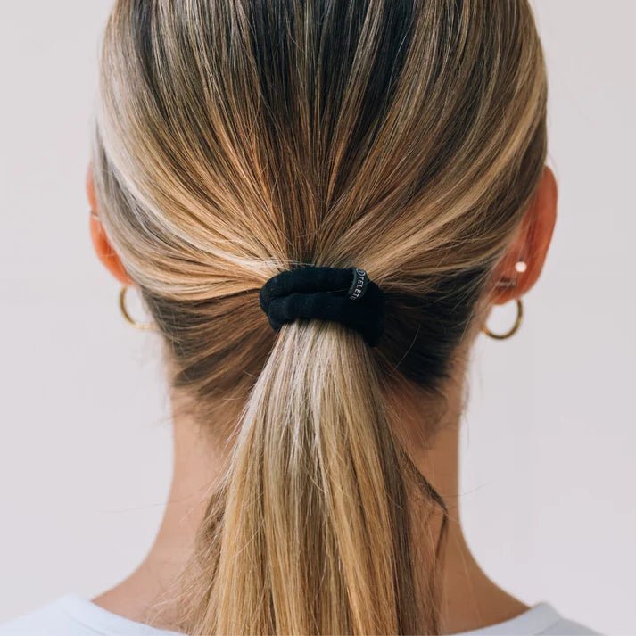Teleties Large Nylon Hair Ties - Jet Black - happenstance.