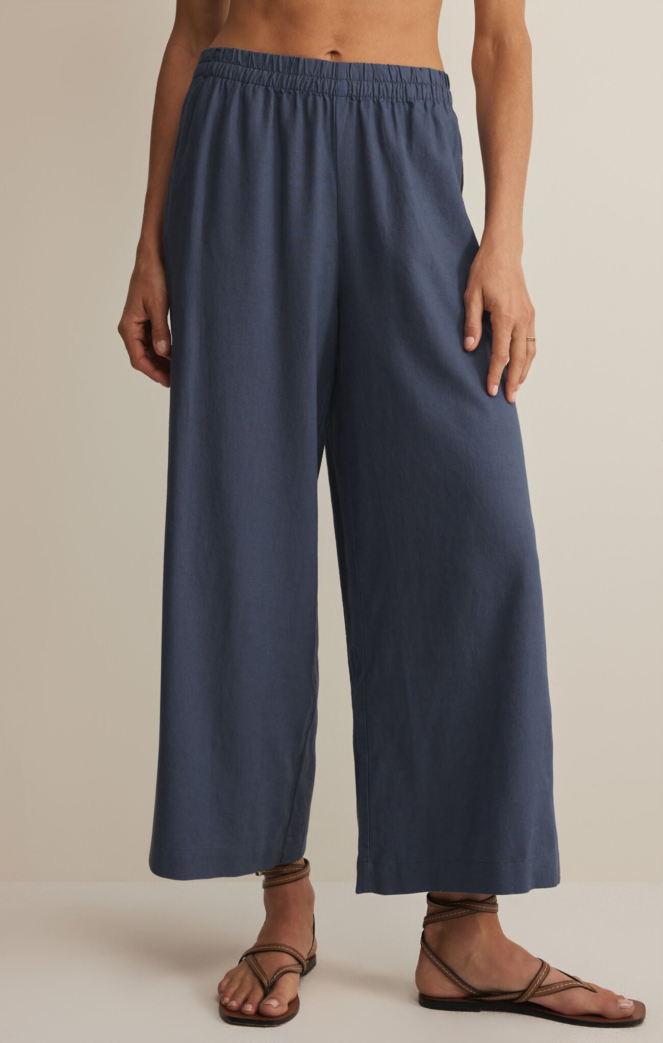 Z Supply - Scout Linen Pant - Vintage Indigo - happenstance.