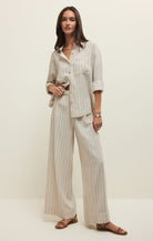 Z Supply - Alfie Striped Button Up Top - happenstance.