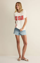 Z Supply - USA Boyfriend Tee - Sea Salt - happenstance.