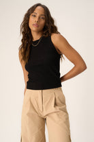 Black racerback tank top