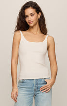 Z Supply - Vale Scalloped Tank - Sandstone - happenstance.
