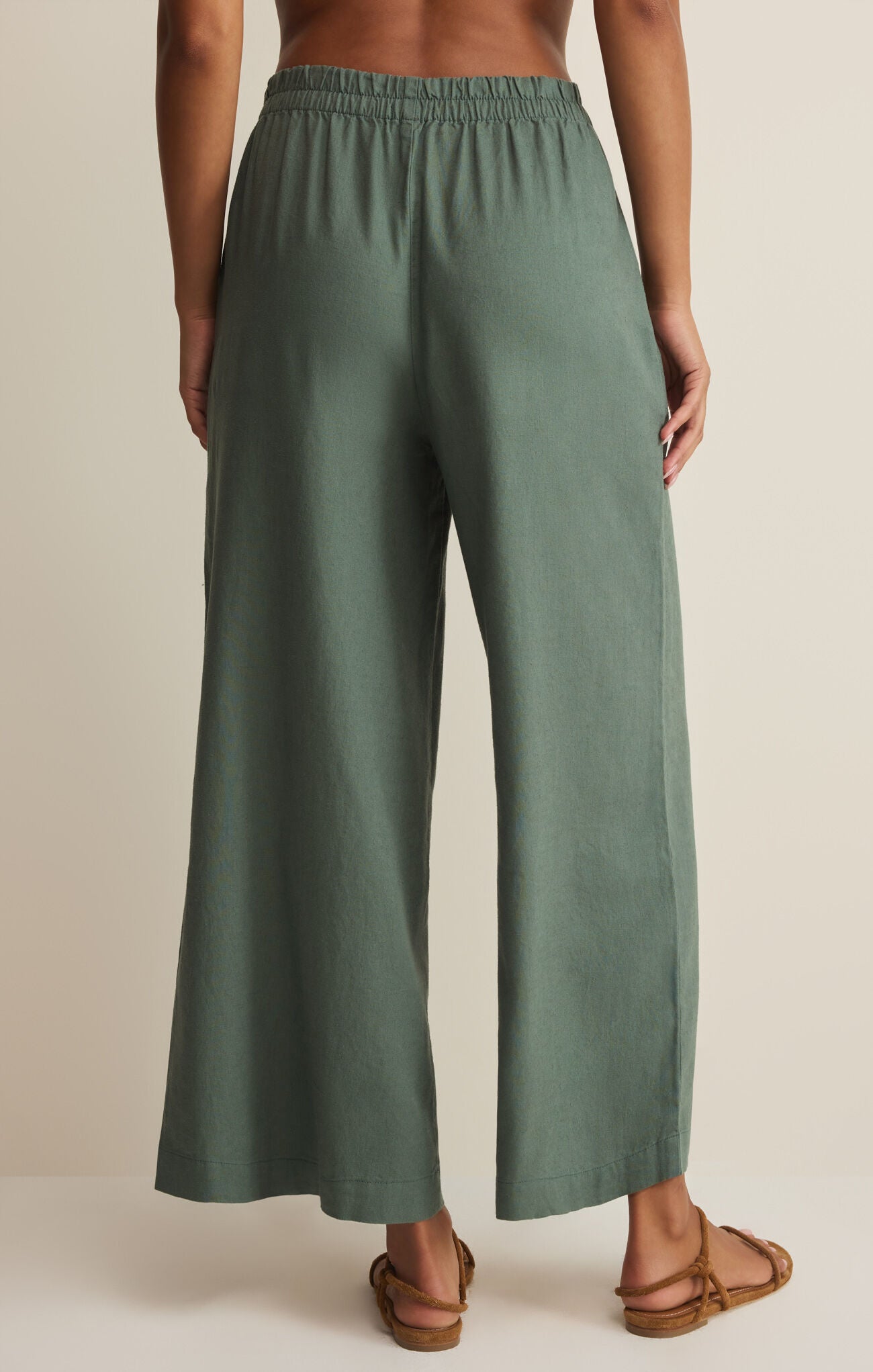 Z Supply - Scout Linen Pant - Everglade - happenstance.