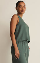 Z - Supply - Sloane Linen Top - Everglade - happenstance.