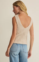 Z Supply - Acadia Sweater Tank - Island Coconut - happenstance.