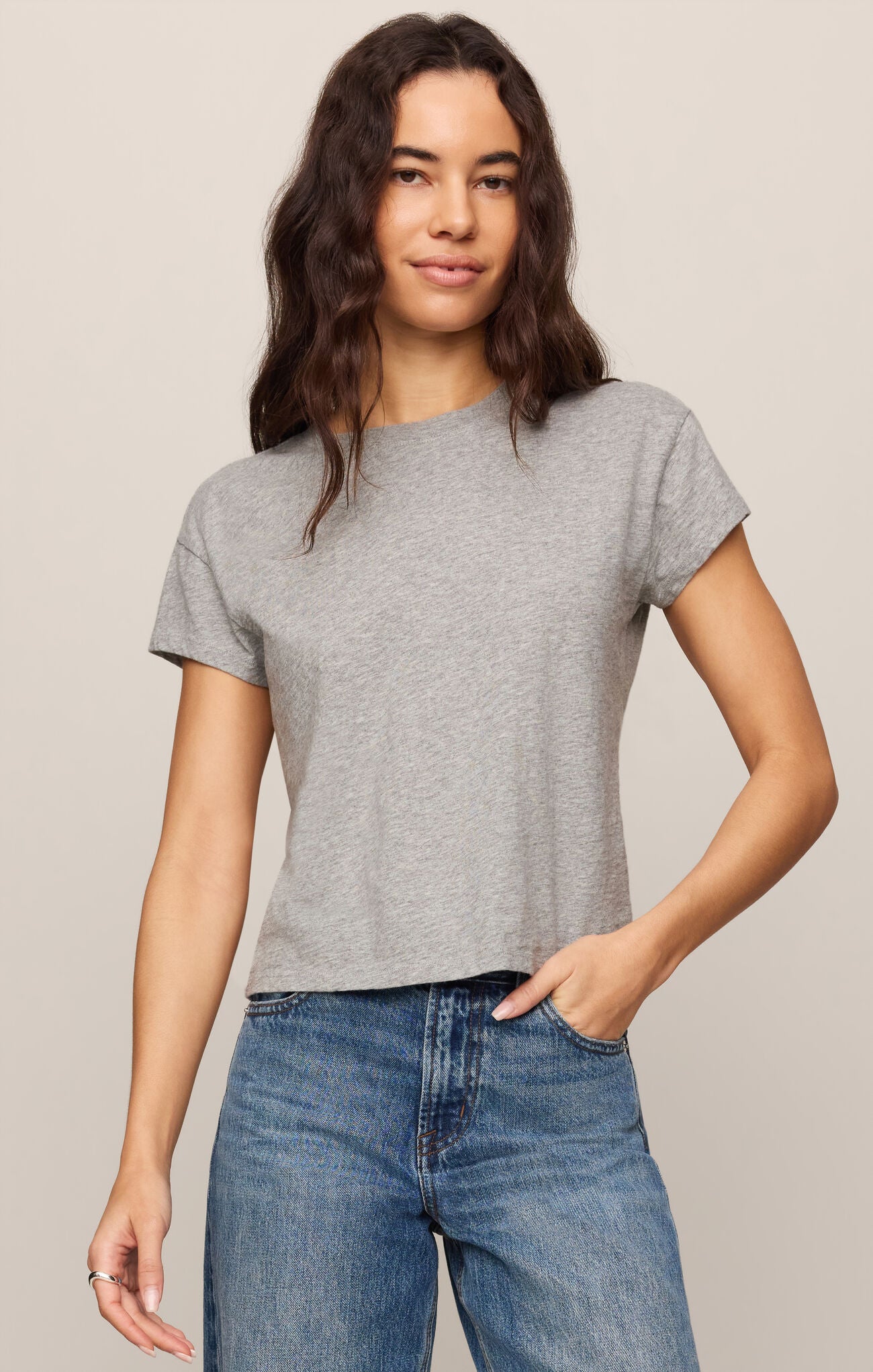 Basic grey short sleeve t shirt 
