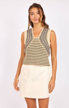 Mona Stripe Sweater Tank - happenstance.