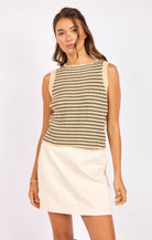 Mona Stripe Sweater Tank - happenstance.