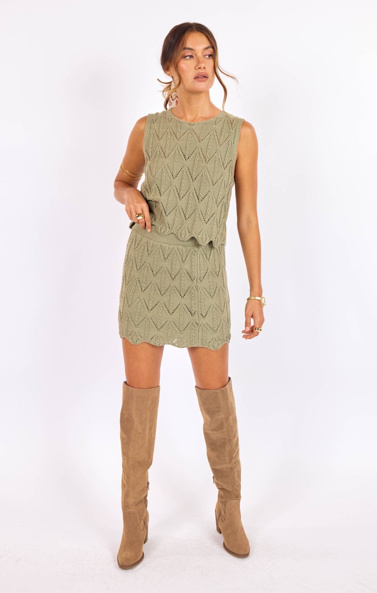 Succulent Sweater Mini Skirt - happenstance.