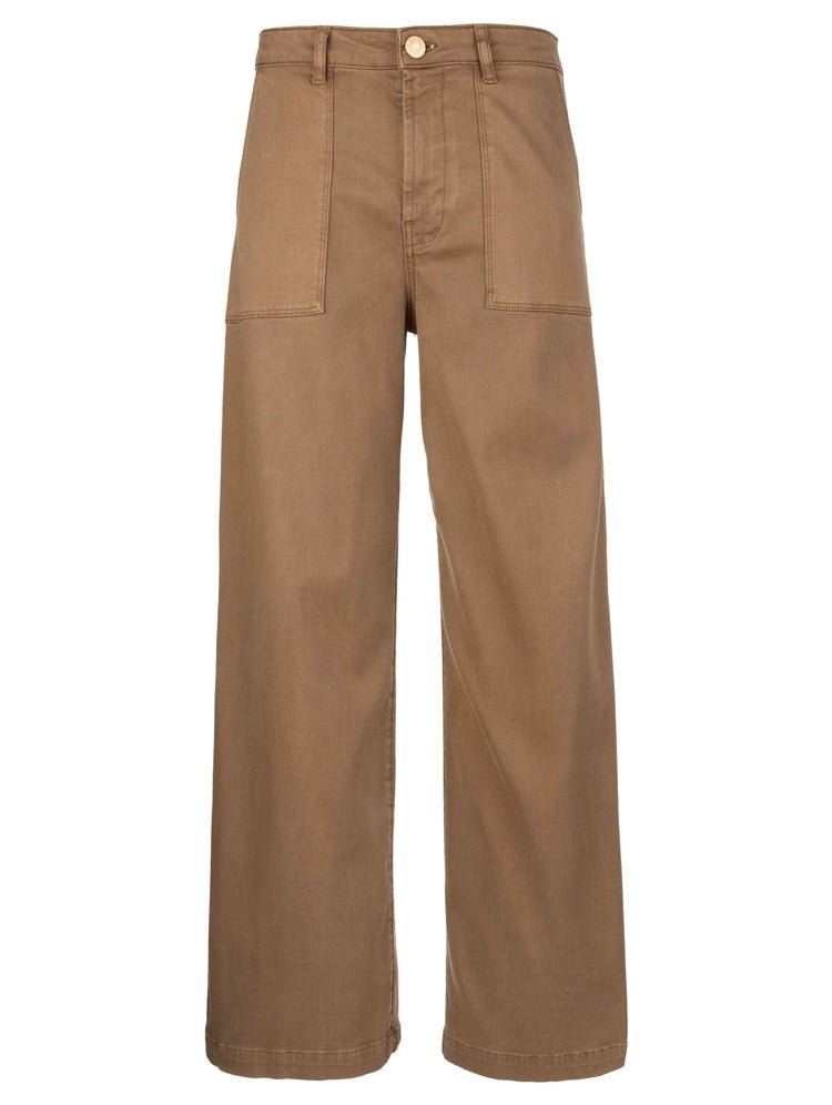 KUT from the Kloth - Meg High Rise Wide Leg - Saddle Brown - happenstance.