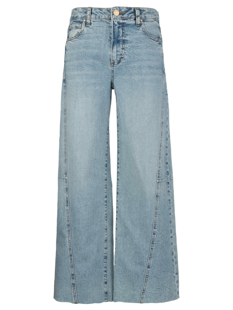 Light wash wide leg jean 