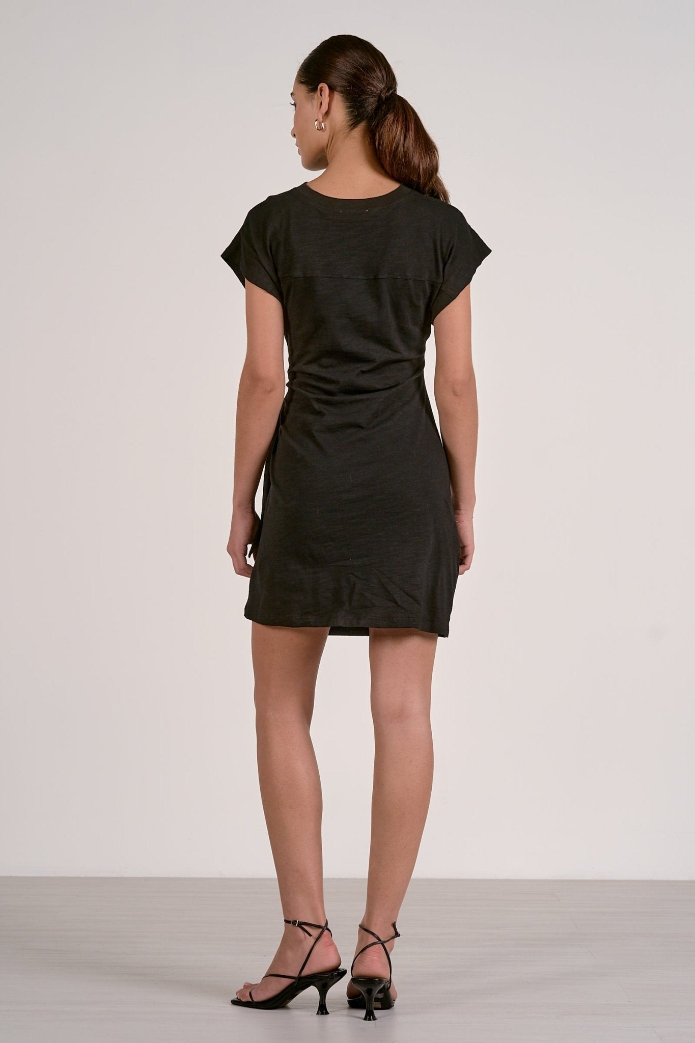 Short Sleeve Ruch Knot Dress - happenstance.