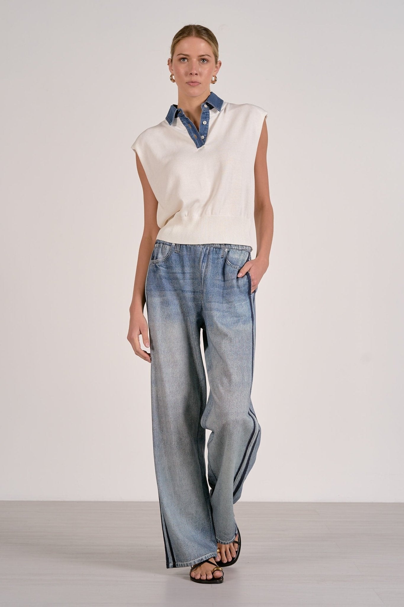 Carmen Polo Sweater Vest - happenstance.