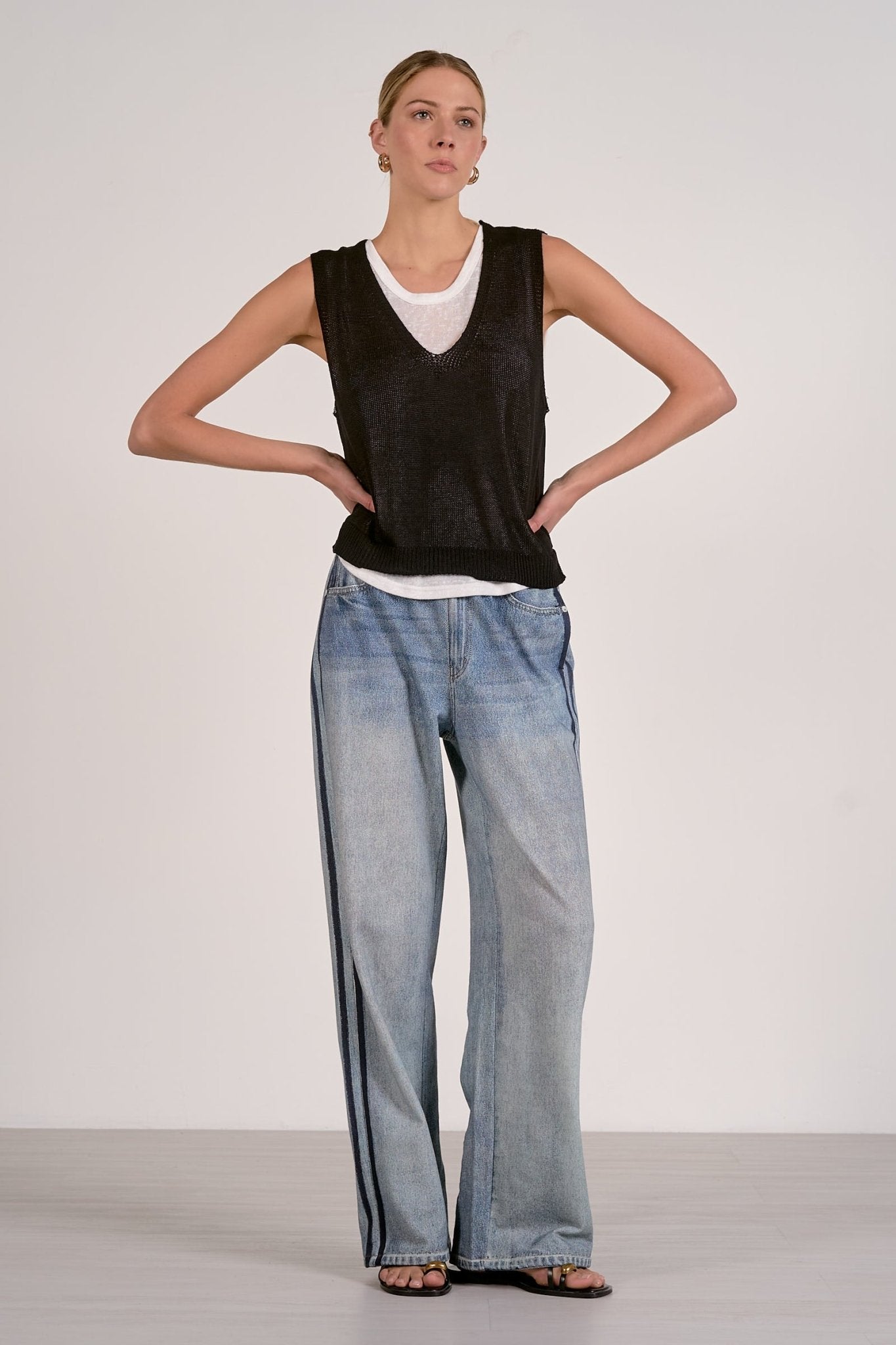 Ashlyn Layered Sweater Tank - happenstance.