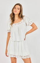 Misty Lace Inset Top - happenstance.