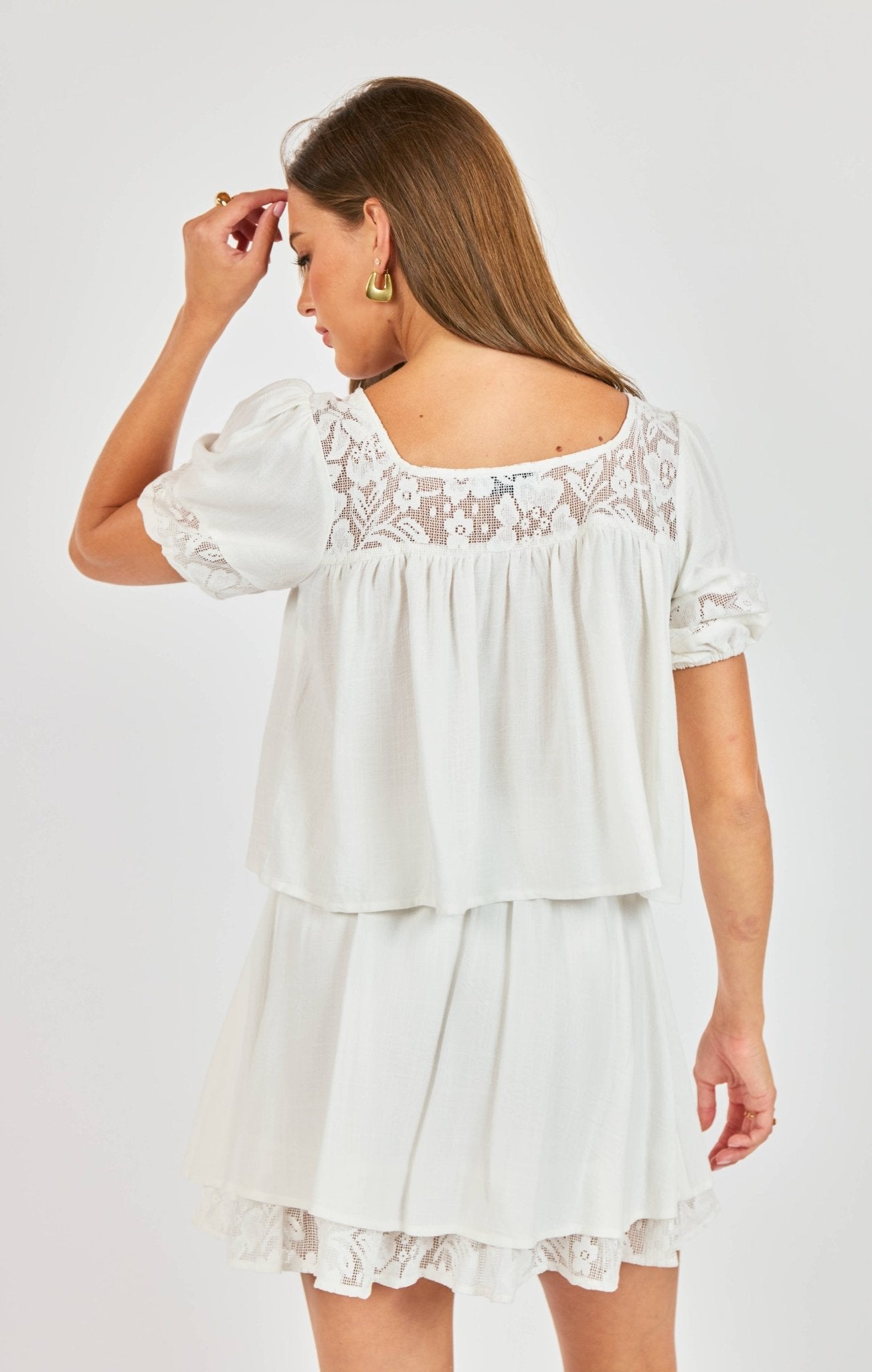Misty Lace Inset Top - happenstance.