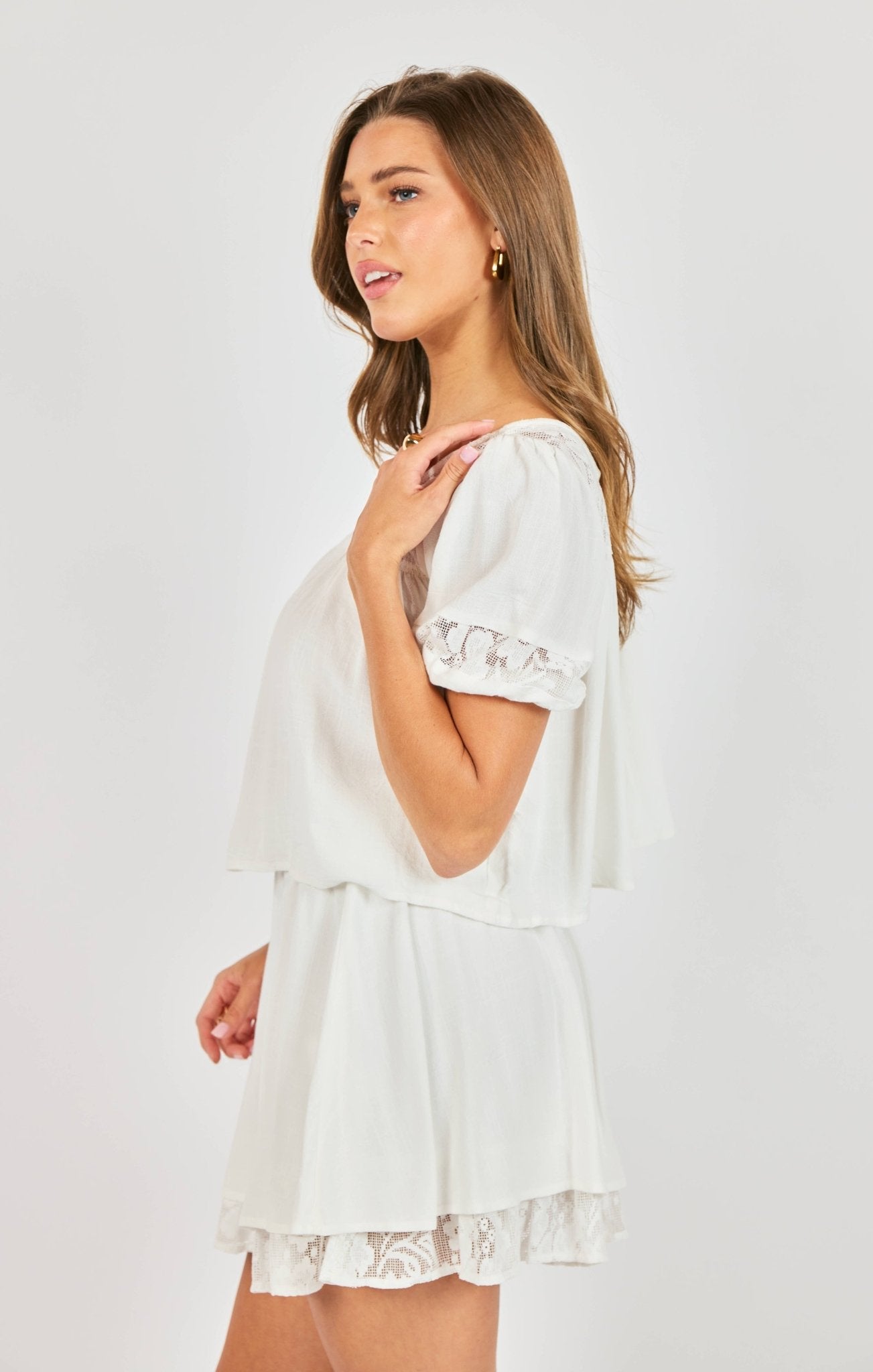 Misty Lace Inset Top - happenstance.