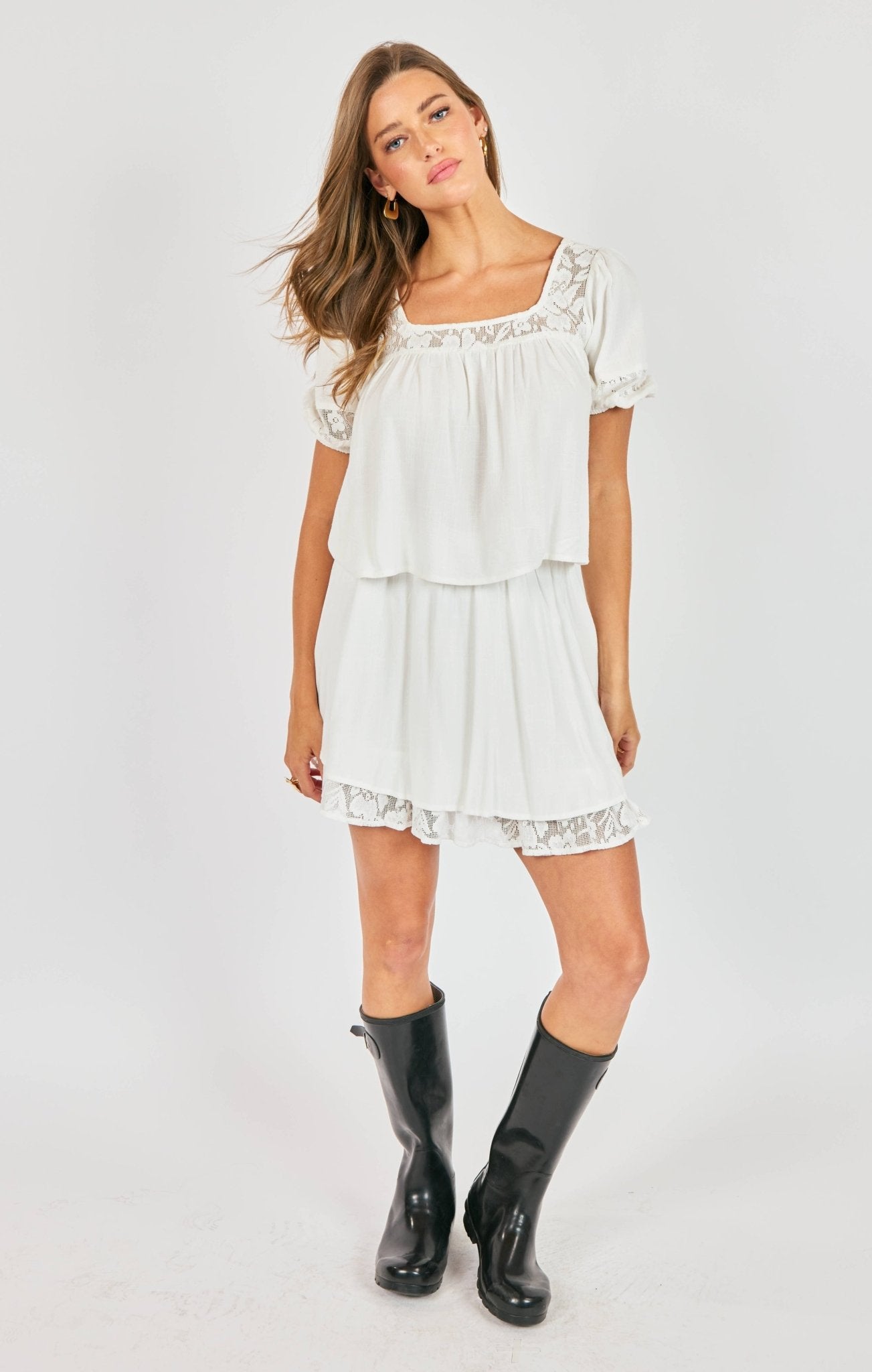 Misty Layered Lace Mini Skirt - happenstance.