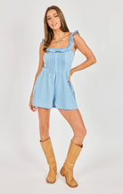 Soft Breeze Chambray Romper - happenstance.