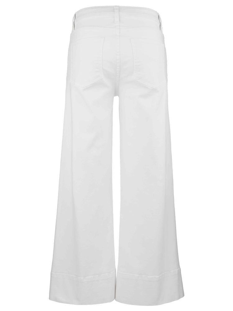 KUT from the Kloth - Meg High Rise Front Pin Tuck Wide Leg - Optic White - happenstance.