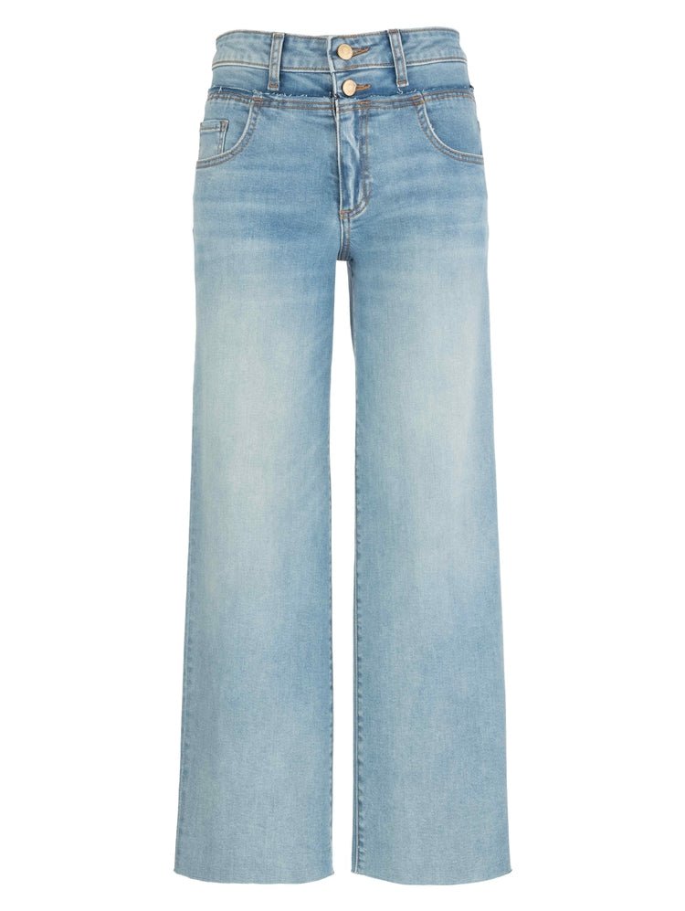 KUT from the Kloth - Charlotte High Rise Wide Leg Double Waistband - Unfazed - happenstance.