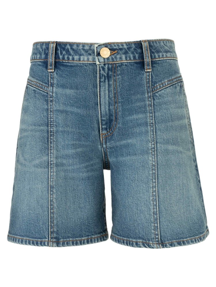 KUT from the Kloth - Hailey High Rise Short w/ Front & Back Yokes - Shine - happenstance.