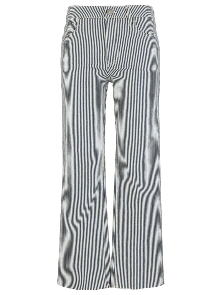 KUT from the Kloth - Kelsey High Rise Ankle Flare - Navy/Ivory - happenstance.