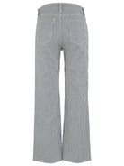 KUT from the Kloth - Kelsey High Rise Ankle Flare - Navy/Ivory - happenstance.