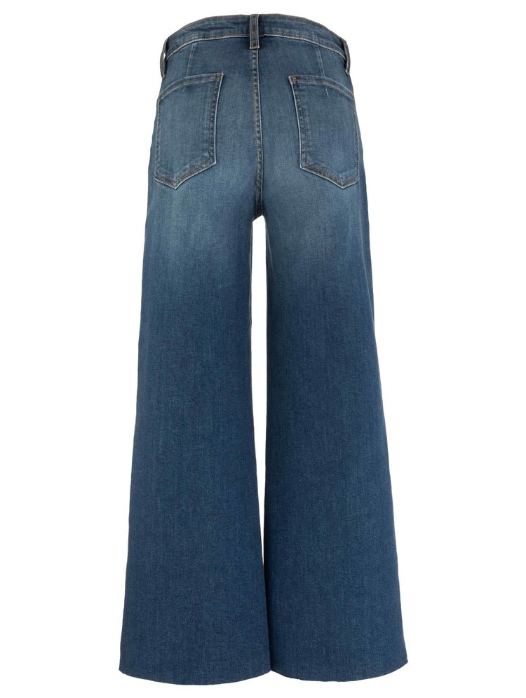 KUT from the Kloth - Meg High Rise Front Patch Pocket Wide Leg - Resolution - happenstance.