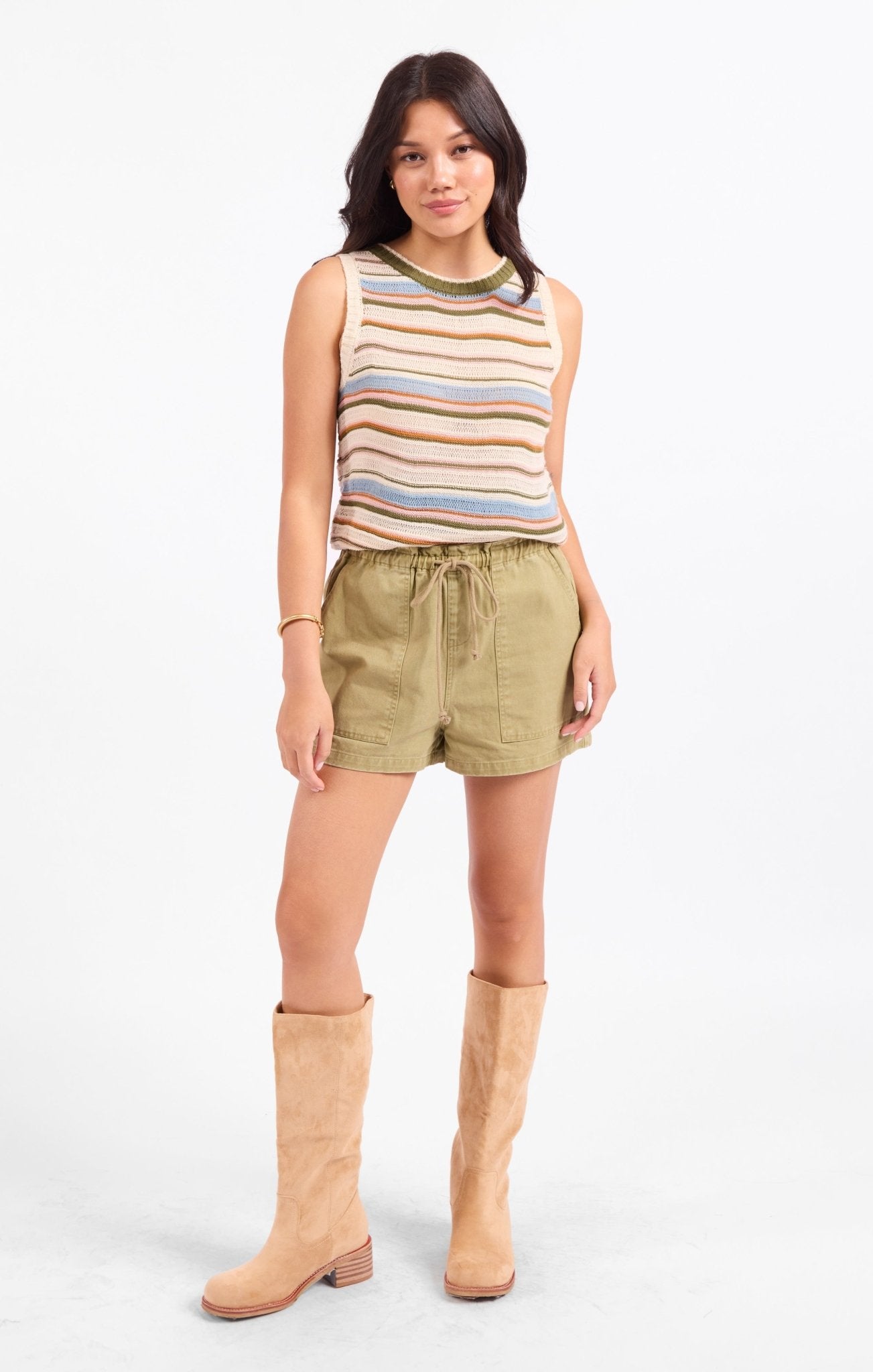 Fall Stripe Sweater Vest - happenstance.