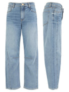 Light wash barrel jeans 