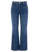 Medium wash anke flare jeans 