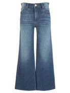 Medium wash wideleg jeans 