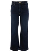 Dark wash kick flare jean