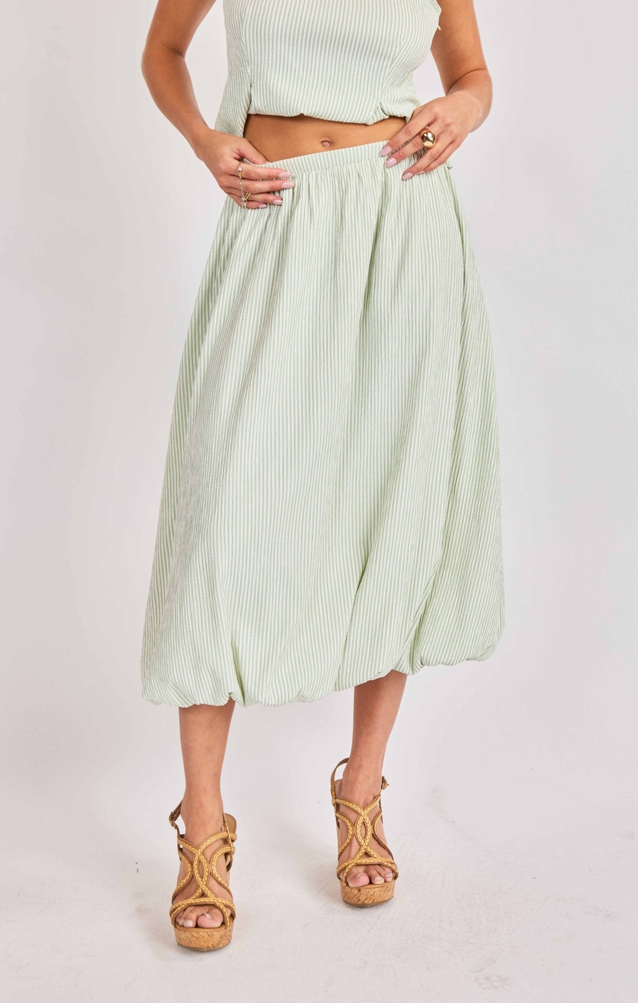 See Me Bubble Midi Skirt - happenstance.